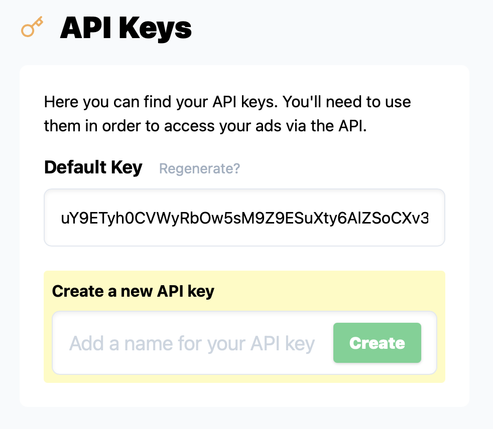 API Keys